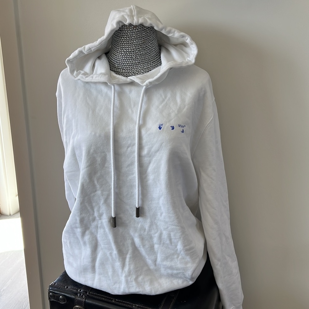 Off white hoodie white and purple